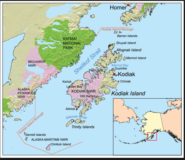 Kodiak Island Map