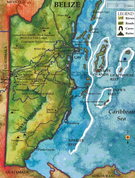 belize-fishing-lodges-country-map
